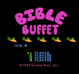 Bible Buffet title screen for NES